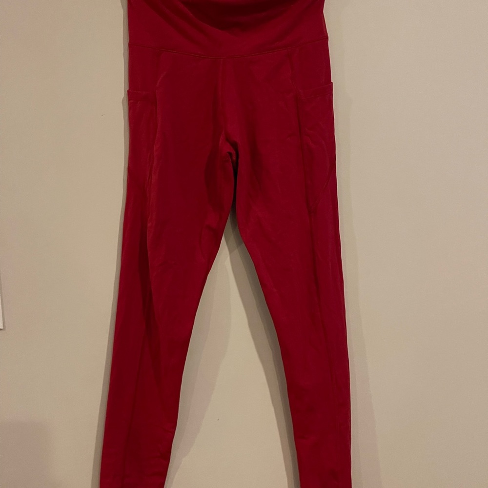 red leggings